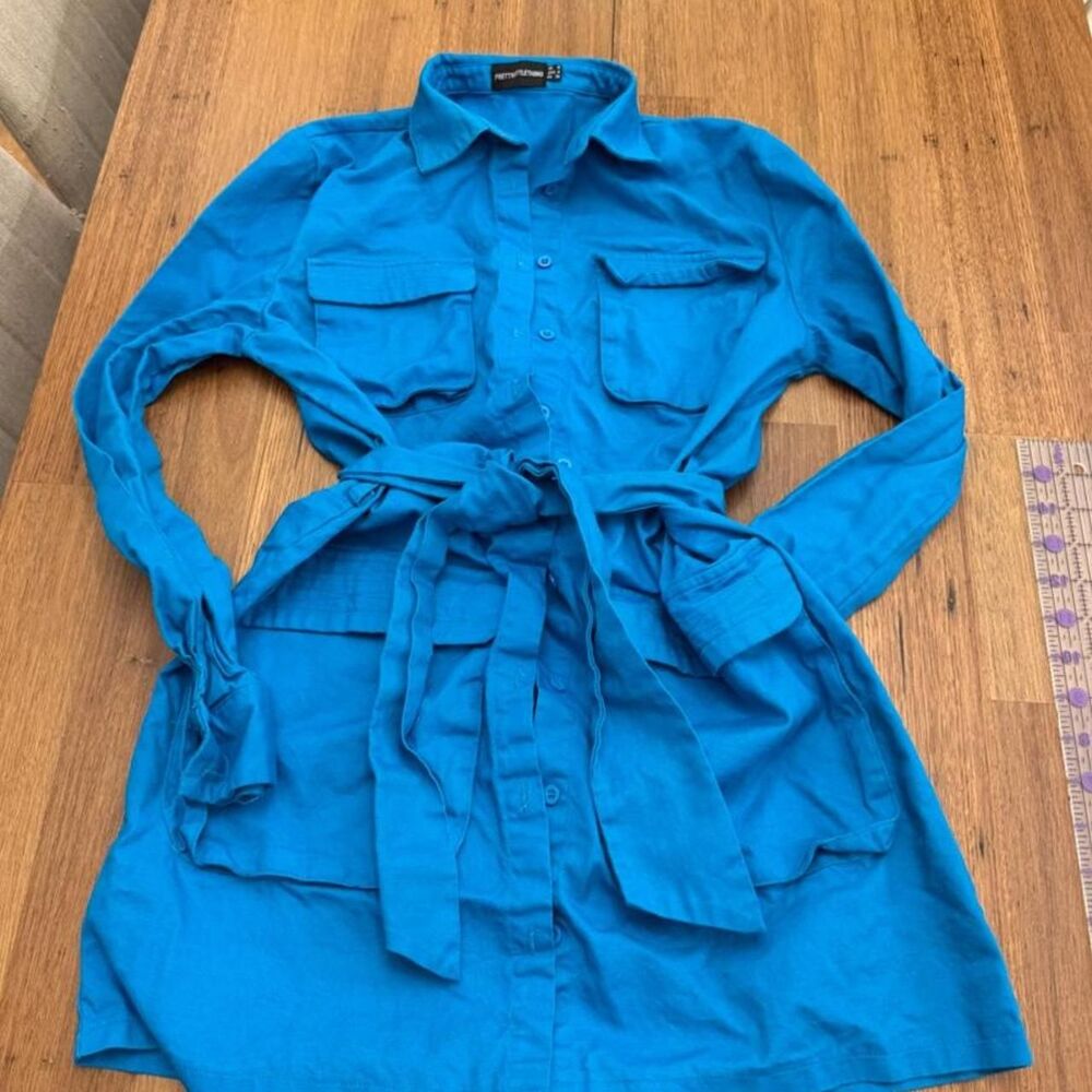 Prettylittlething Women's Blue Dress